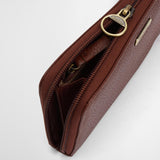 Barbour Birch Leather Purse in Brown