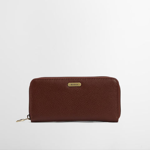 Barbour Birch Leather Purse in Brown