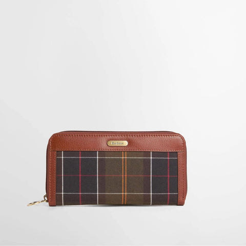 Barbour Women's Daphne Leather Purse in Classic Tartan