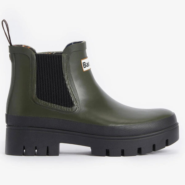 Barbour Women's Halton Ankle Wellingtons in Olive/Black