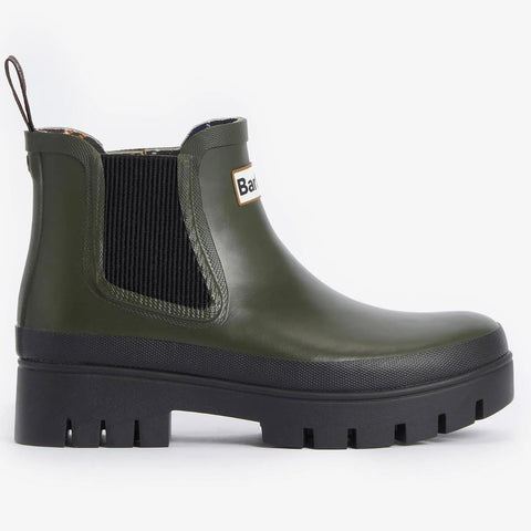 Barbour Women's Halton Ankle Wellingtons in Olive/Black