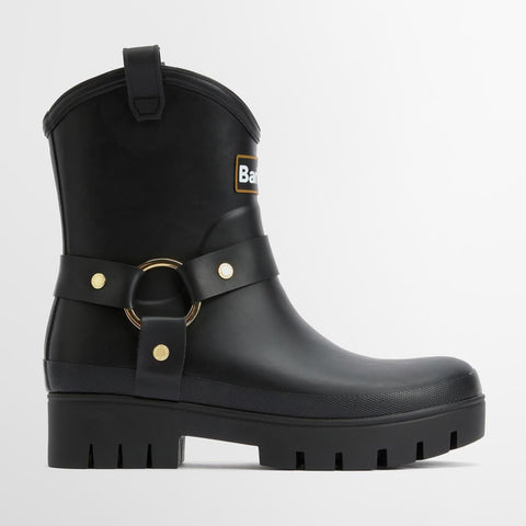 Barbour Women's Elley Harness Wellington Boot in Black