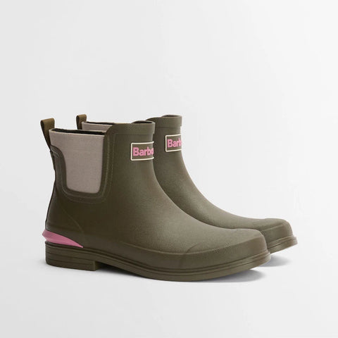 Barbour Women's Abbeyfield Packable Ankle Wellington Boots in Olive