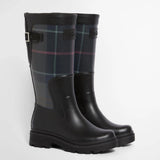 Barbour Women's Dena Tartan Wellingtons in Black Shadow Tartan