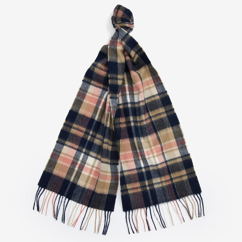 Barbour Vintage Scarf in Navy/Pink