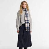 Barbour Vintage Scarf in Blush Pink/Navy