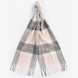 Barbour Tartan Scarf in Pink/Grey