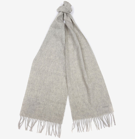 Barbour Lambswool Scarf in Light Grey