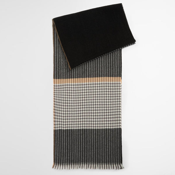 Barbour Melody Check Scarf in Charcoal