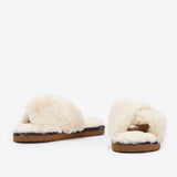 Barbour Women's Eliza Cross Over Slippers in Ivory