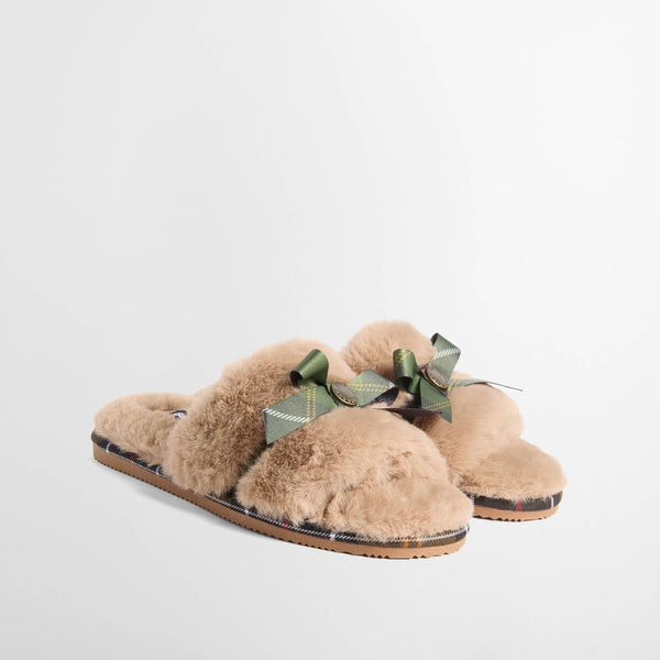 Barbour Women's Eleanora Mule Slipper in Taupe