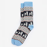 Barbour Women's Terrier Fairisle Socks in Navy/Pink