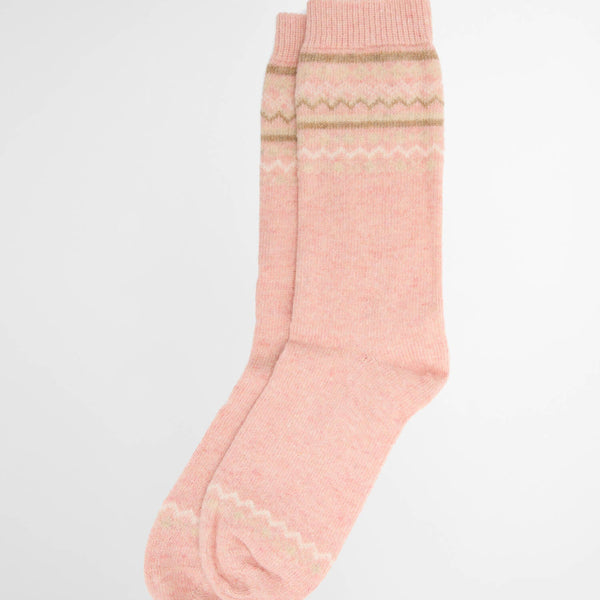 Barbour Women's Anaise Fair Isle Socks in Pink