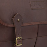 Barbour Leather Briefcase in Dark Brown