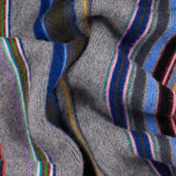 Paul Smith Men's Merino Wool Multistripe Scarf in Grey