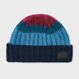 Paul Smith Men's Colourblock Mohair-Blend Beanie in Blue