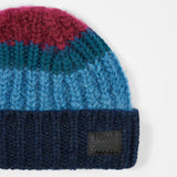 Paul Smith - Men's Colourblock Mohair-Blend Beanie in Blue