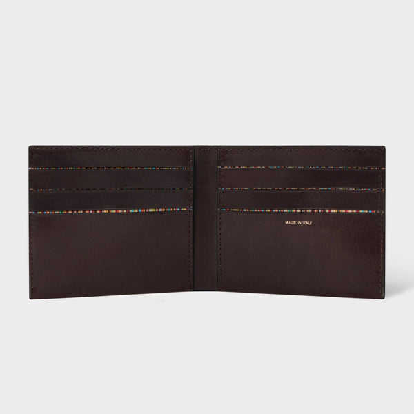 Paul Smith Men's Compact Billfold Leather Wallet in Dark Brown