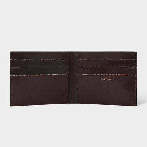 Paul Smith Men's Compact Billfold Leather Wallet in Dark Brown