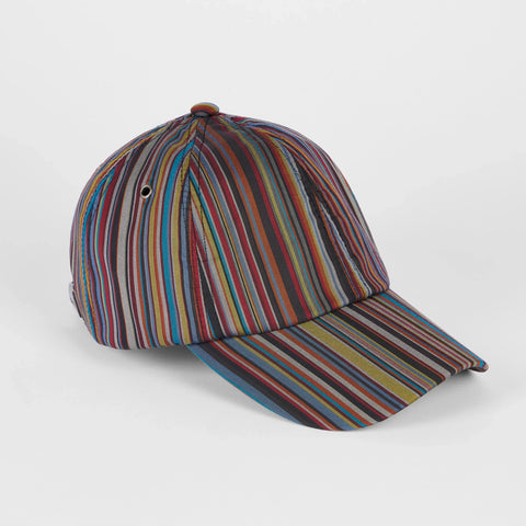 Paul Smith Men's Overdyed Signature Stripe Cap in Multicolour