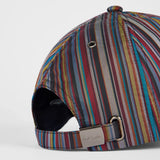 Paul Smith Men's Overdyed Signature Stripe Cap in Multicolour