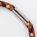 Paul Smith - Men's Leather Woven Bracelet in Brown