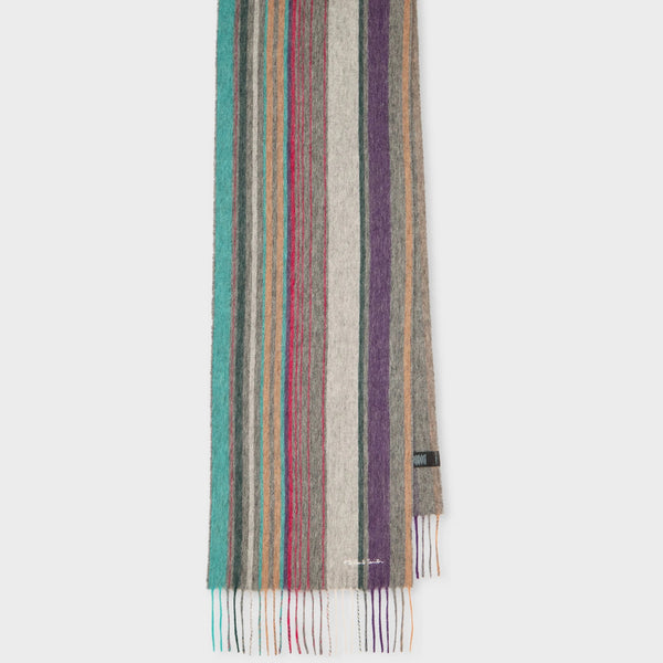 Paul Smith - Men's Wool Stripe Scarf in Multi Colour