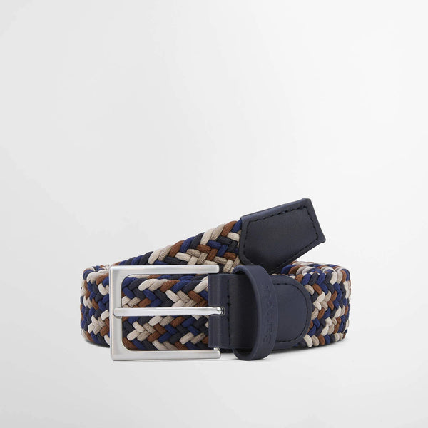 Barbour Men's Ford Belt in Navy/Rust Mix