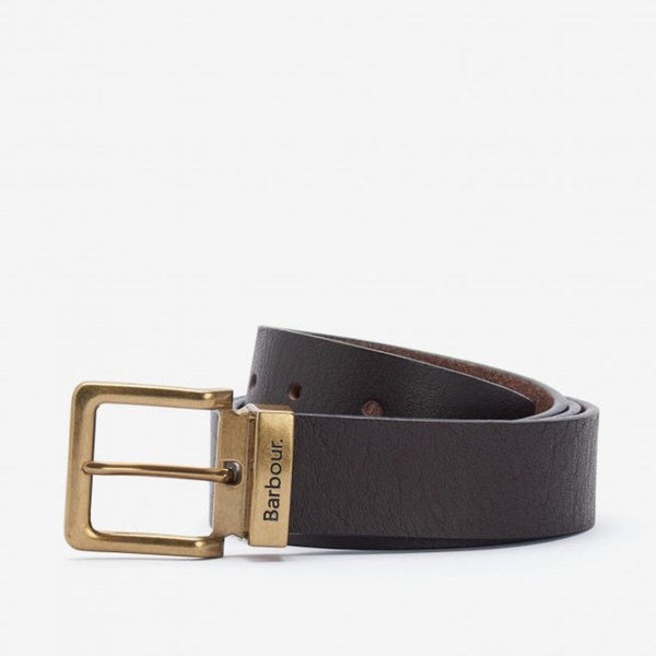 Barbour Leather Blakely Belt in Dark Brown
