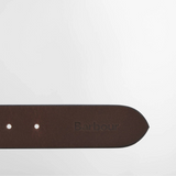 Barbour Contrast Leather Belt in Olive/Brown