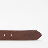 Barbour Men's Reversible Leather Belt in Brown/Classic Tartan