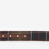 Barbour Men's Reversible Leather Belt in Brown/Classic Tartan