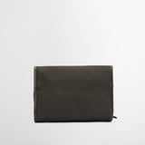 Barbour Waxed Hanging Washbag in Olive/Beacon