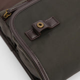Barbour Waxed Hanging Washbag in Olive/Beacon