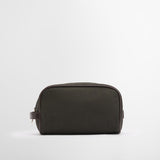 Barbour Waxed Washbag in Olive/Beacon