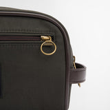 Barbour Waxed Washbag in Olive/Beacon