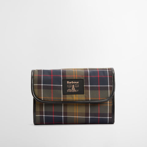 Barbour Tartan Hanging Washbag in Classic Tartan/Beacon