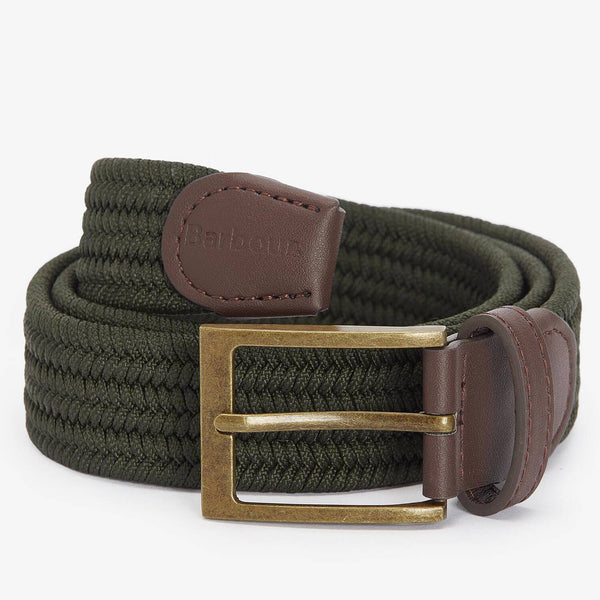 Barbour Nevis Web Belt in Olive