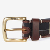 Barbour Men's Leather Belt Brown/Classic Tartan