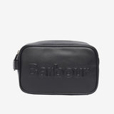Barbour Leather Washbag in Black