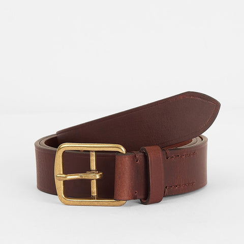 Barbour Men's Lanark Leather Belt in Brown