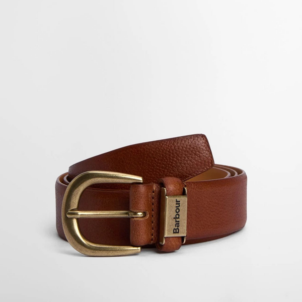 Barbour Men's Clyde Leather Belt in Brown