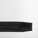 Barbour Men's Stretch Leather Belt in Black