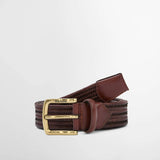 Barbour Stretch Leather Belt in Brown