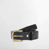 Barbour Men's Jaspar Leather Belt in Black