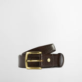 Barbour Men's Jaspar Leather Belt in Brown