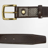Barbour Men's Jaspar Leather Belt in Brown