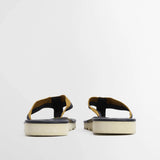 Barbour Men's Harker Toe-post Sandal in Navy/Ochre