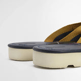 Barbour Men's Harker Toe-post Sandal in Navy/Ochre