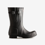 Hunter Men's Short Side Adjustable Wellington Boots in Black
